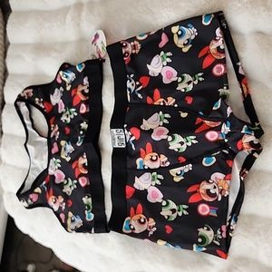 Power Puff Girls Sports Bra and Underwear Set
